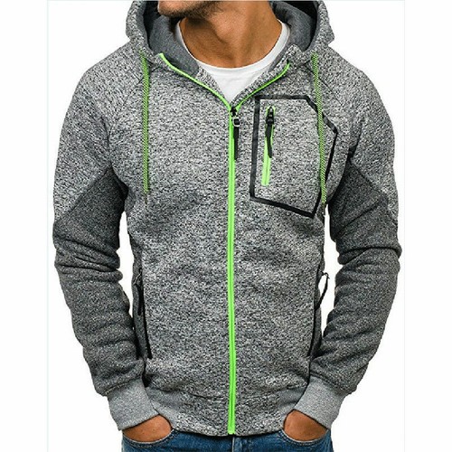 Mens Zip Up Hooded Jacket Coat Sports Casual Sweatshirt Winter Warm Outwear Tops - Picture 12 of 29