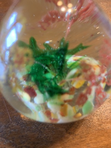 Glass Paperweight Ocean Theme Egg Shape - Picture 2 of 12