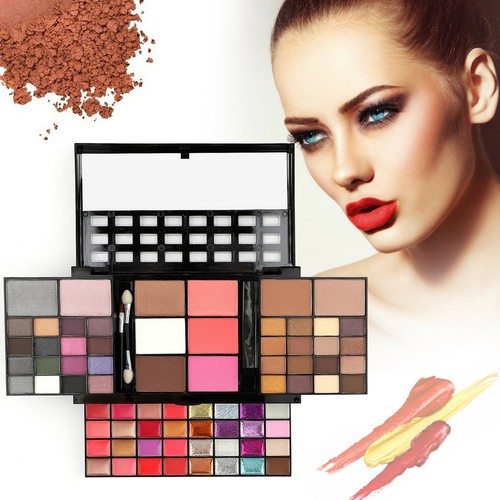74 Colors Makeup Palette Eyeshadow Lip Gloss Blush Concealer Highlight Set Kit - Picture 6 of 8