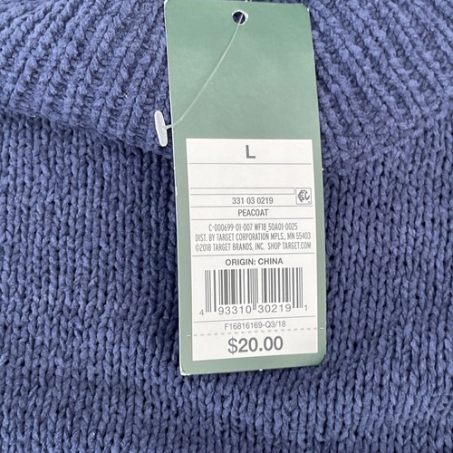 Wild Fable Women’s Long Sleeve Crop Top Sweater High Neck Navy Blue Size L New - Picture 10 of 11