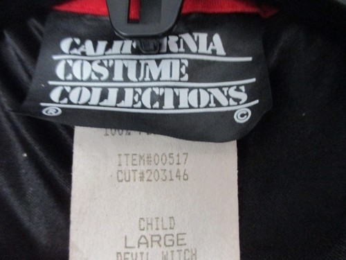 California Costume~ Blk Red VAMPIRESS Vampire Queen Halloween Costume~Girl Large - Picture 3 of 3