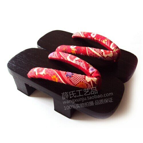 Sommer Sandalen Frauen traditionelle japanische Geta Holz Hausschuhe Cosplay Clogs - Bild 17 von 26