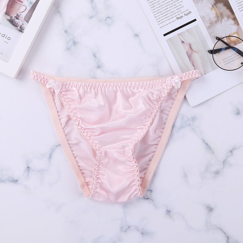 3 Pairs/lot Sexy Women Underwear Smooth Silk Seamless Briefs Lingerie Underpants - Picture 10 of 21