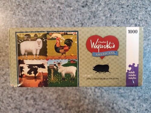 NUOVO Milton Bradley Charles Wysocki ANIMAL MONTAGE 1000 pezzi puzzle RARO - Foto 6 di 6