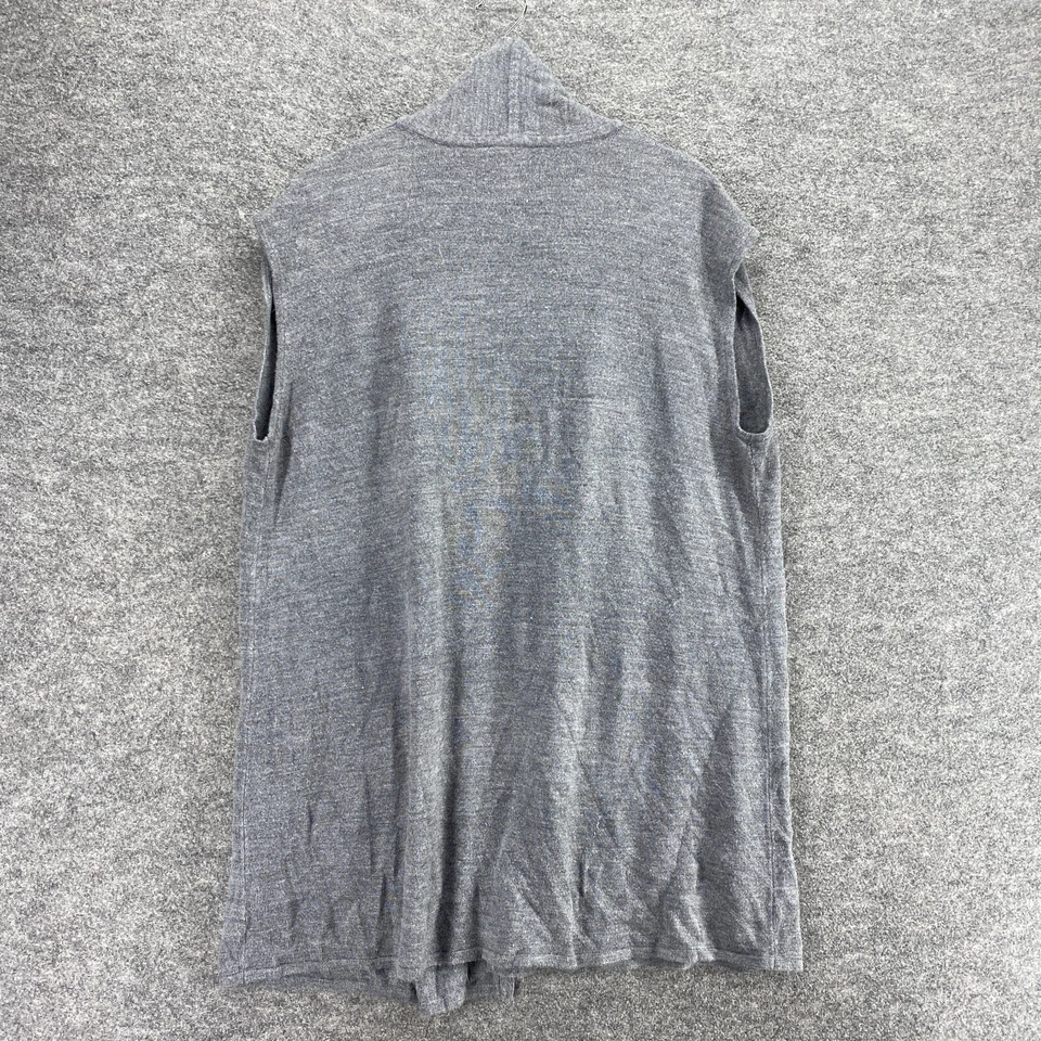 Женский жилет Adrienne Vittadini 1X Plus серый с открытыми передними вязаными карманами без рукавов - Изображение 2 из 4