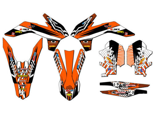 2014 EXC MAYHEM Orange Senge Graphics Kit Compatible with KTM - Picture 1 of 10
