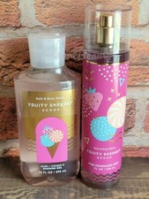 bath and body works fruity sherbet scoop shower gel and fine fragrance mist