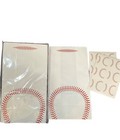 Durony Baseball Paper Goodie Bags Sacks  24 Pack Gift Bags 10x5x3" White
