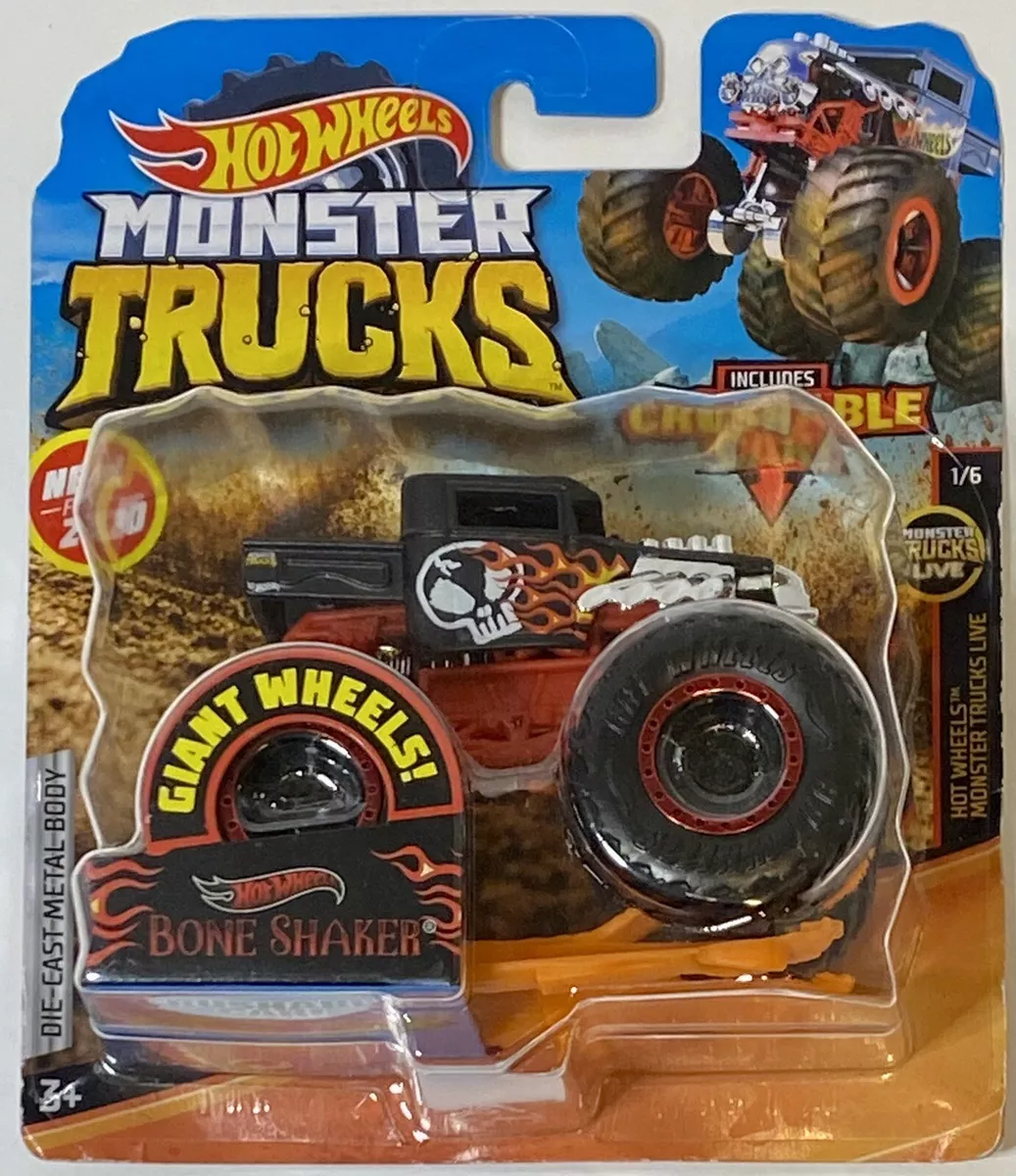 Hot Wheels Monster Trucks Bone Shaker Vehicle with Giant Wheels