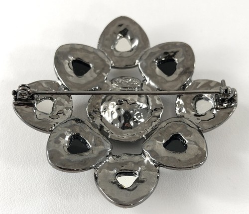 Premier Designs Jewelry - Fancy Rhinestone Black Pin Brooch NEW - Picture 3 of 4