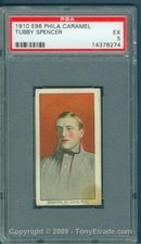 1910 E96 Philadelphia Caramel # Tubby Spencer - PSA 5