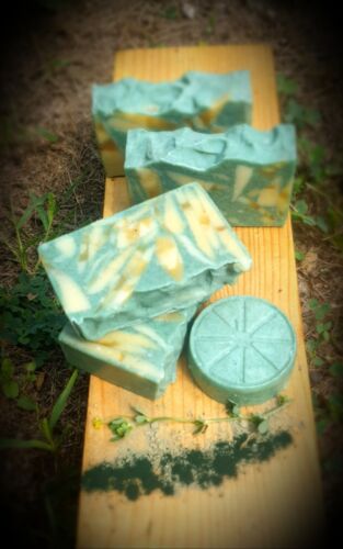Vegan Friendly Spirulina ,Carrot Oil ,Herbs Face & Body Shaving Soap Bar-60g - Picture 17 of 21