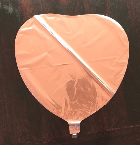 Rose Gold Heart Shaped Foil Balloons 44cm Helium Quality Hearts Balloon - Picture 2 of 7