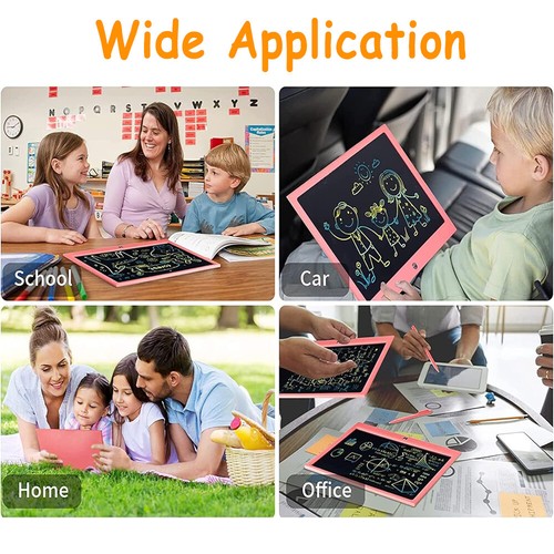 12'' LCD Writing Tablet Drawing Pad Erasable Doodle Board for Toddlers Kids Gift - Afbeelding 10 van 14