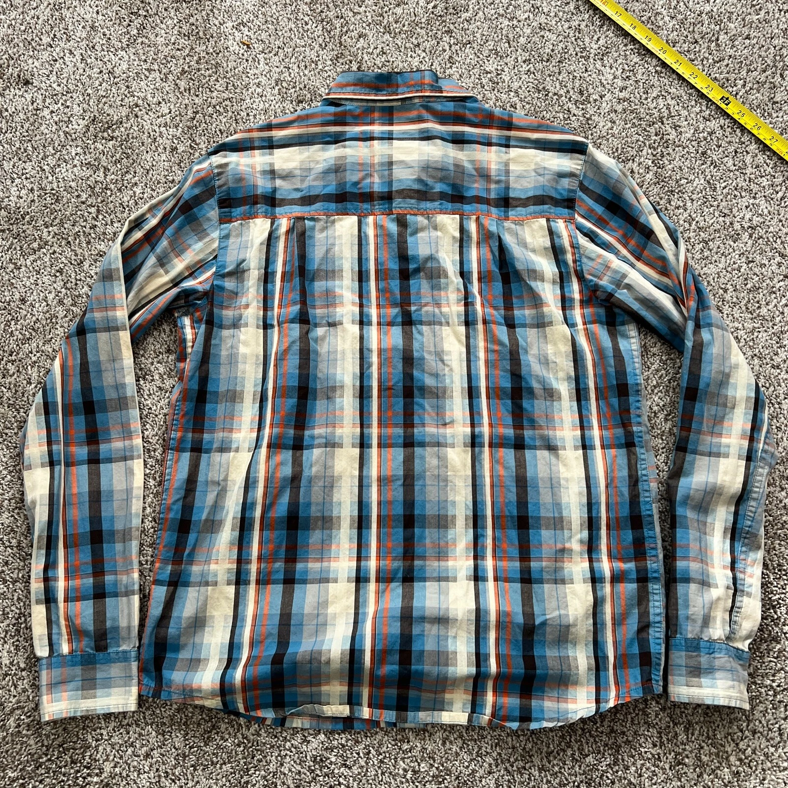 prana organic cotton plaid long sleeve button up outdoor shirt