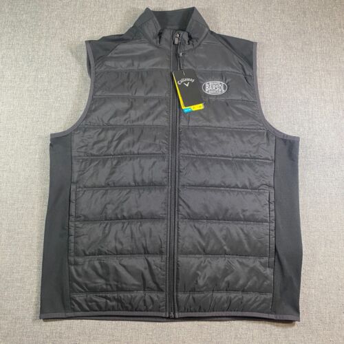 NWT Callaway Opi-Dri Ultrasonic Full Zip Quilted Golf Vest Mens Large Black