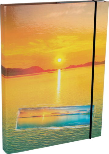 Heftbox / DIN A5 / aus Pappe / "Sonnenuntergang" - Bild 1 von 1