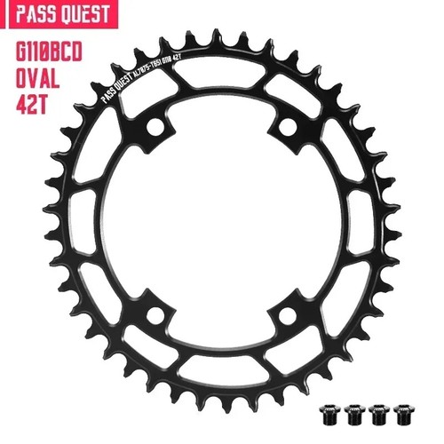 Ultralight 110 BCD 4 Bolts Round/oval Chainring Narrow Wide 36-52T Sprocket - Picture 32 of 39