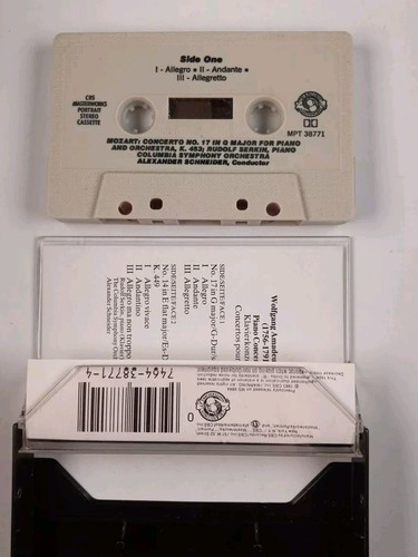 Mozart: Piano Concertos Nos. 14 & 17 - Rudolf Serkin (Cassette) TESTED - Picture 4 of 5
