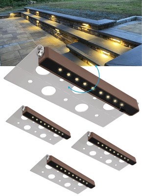 4pack 7 Inch 2.5w Led Hardscape Lighting Retaining Wall Lights Ip68 Waterproof 1