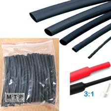 50x 6" 3/16" 4.8mm  3:1 Heat Shrink Tubing Adhesive Lined Dual Wall Black