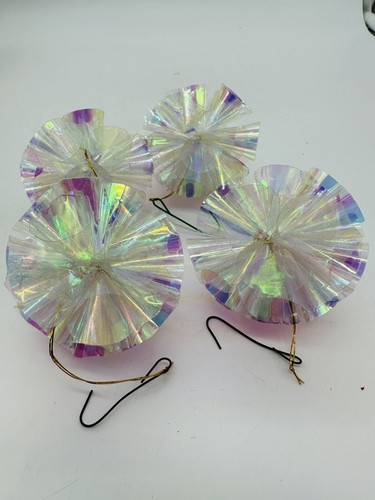 Vintage Weihnachtsschmuck Atom Bommel Kugel Starburst MCM Mylar irisierend - Bild 2 von 4