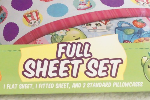 Shopkins Twin Sheet or Full 3 PIECE SET (You Pick Size) Brand New See Drop-Down - Picture 7 of 16