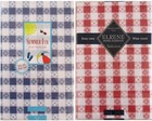 Floral Gingham Check Pattern Vinyl Flannel Bk Tablecloth Various Size/Color
