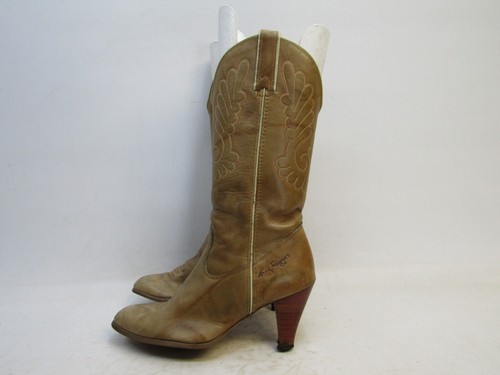 Kenny Rogers Damengröße 8 M braune Leder Cowboy Westernstiefel