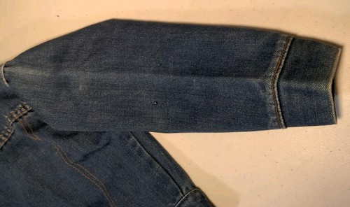 Vintage Little Levis Jean Jacket Youth Size 6 Blue Denim Snap Orange Label USA - Picture 11 of 24