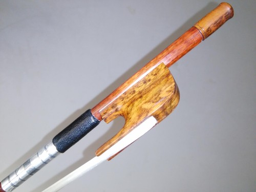 1 PC Baroque Double Bass Bow 3/4 Baroque Bass Bow White Bow Hair Snake Wood Frog - Picture 3 of 5