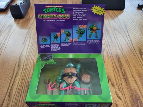 Playmates Toys TMNT Mutatin' Raph (Raphael) - Signed by K. Eastman w/ COA - Picture 1 of 9
