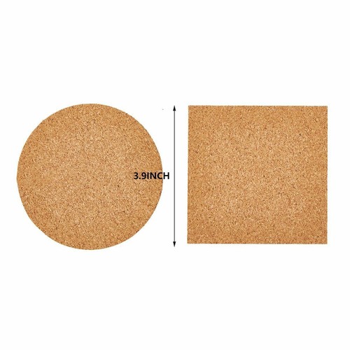 Self-Adhesive Cork Squares Cork Backing Sheets Cork Tiles Coasters 4x4 Inches - Picture 2 of 14
