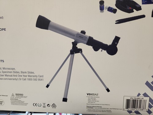 Vivitar 20/30/40x Reflector Telescope & 300/450/600x Microscope Set, Combo Kit - Picture 9 of 24