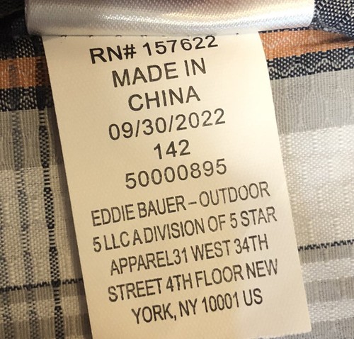 Eddie Bauer Mens Short Sleeve Button Up Shirt Blue Orange Plaid Light NEW NWT$60 - Picture 15 of 17