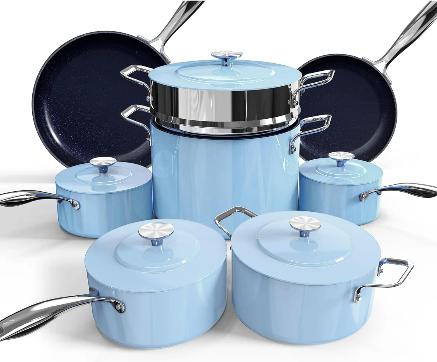 Lux 13Pc Lightweight Non-Stick Cookware Set, PFAS Free & Induction Ready