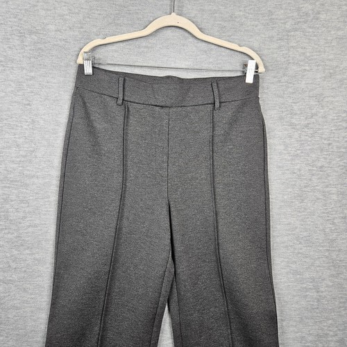 Quince Women's Ultra Stretch Ponte Flare Leg Charcoal Pants Size L/32 NEW - Picture 9 of 16