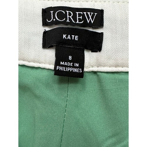J. Crew Kate Straight-leg Pant in Stretch Velvet GREEN Size 8 - Picture 5 of 18