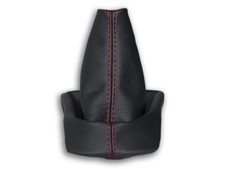 SCHALTMANSCHETTE FÜR PEUGEOT 208 GTI CC SW SCHALTSACK LEDER SCHWARZ FADEN ROT
