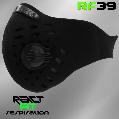 ReactFIT Respiration RF39 Maschera sportiva antipolvere riutilizzabile 3 filtri carbonio - Foto 5 di 12