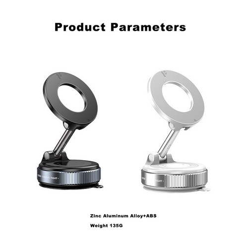 360° Adjustable Magnetic Vacuum Suction Cup Car Phone Holder Mount For MagSafe - Picture 21 of 21