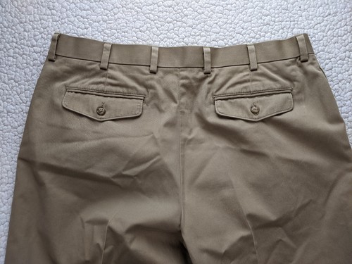 LL Bean Classic Fit Mens Size 38x32 Beige Chino Pants Straight Mid Rise Pressed - Zdjęcie 3 z 9