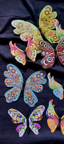 schöne 3D Magnet Schmetterlinge, versch. größen, bunt, mit Kebepats, neu - Bild 5 von 6