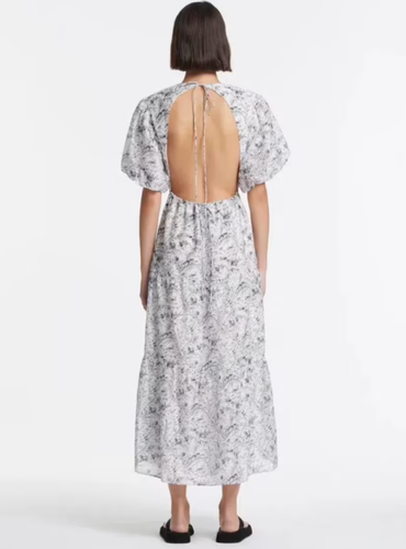 Sir Caprice Dress Size 2 AU 10 US 6 Open Back Midi Romantic Short Sleeve Boho - Picture 3 of 10