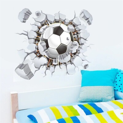 Foot Ball Soccer Home Décor Mural Living Bed Room Removable 3D Art Wall Sticker Foot Ball Soccer Home Décor Mural Living Bed Room Removable 3D Art Wall Sticker