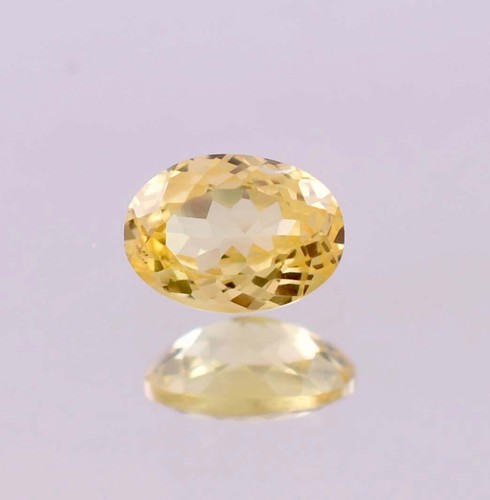 Piedra preciosa suelta corte ovalado zafiro amarillo natural de 2,60 quilates certificado GIT - Imagen 4 de 4