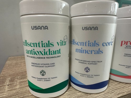 USANA CellSentials 1x VITA-ANTIOXIDANT & 1x CORE MINERALS 112 Tablets/Bottle