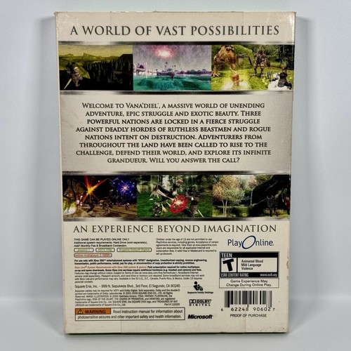 Final Fantasy XI 11 Online Xbox 360 CIB XBOX Microsoft Juego Completo con Manual - Imagen 6 de 13