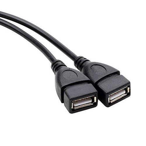 1 Male to 2 Female Power Cord USB Splitter USB 2.0 Y Splitter Charger Cable - Photo 5/8