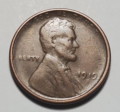 Lincoln Wheat Penny 1919 S #C3791 - Imagen 1 de 2